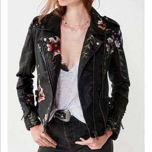 BlankNYC floral leather jacket